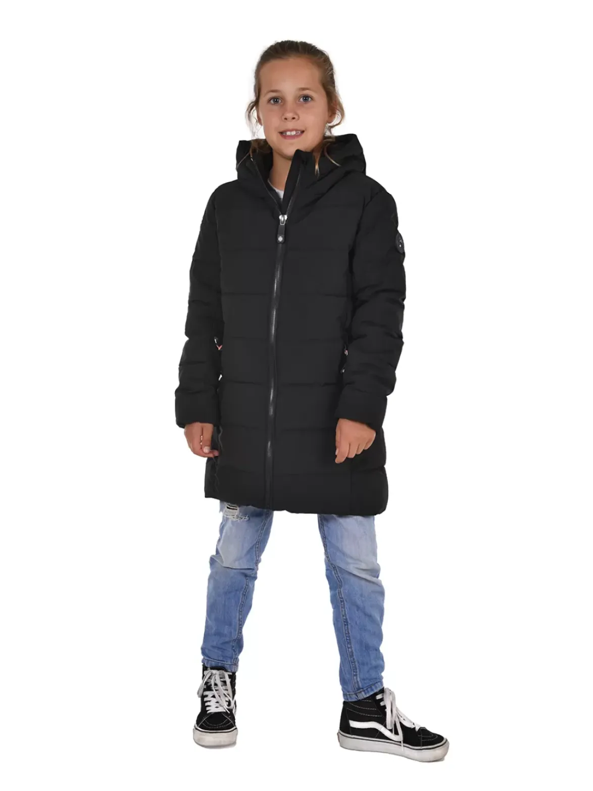 Confetti Longline Faux Down Jacket