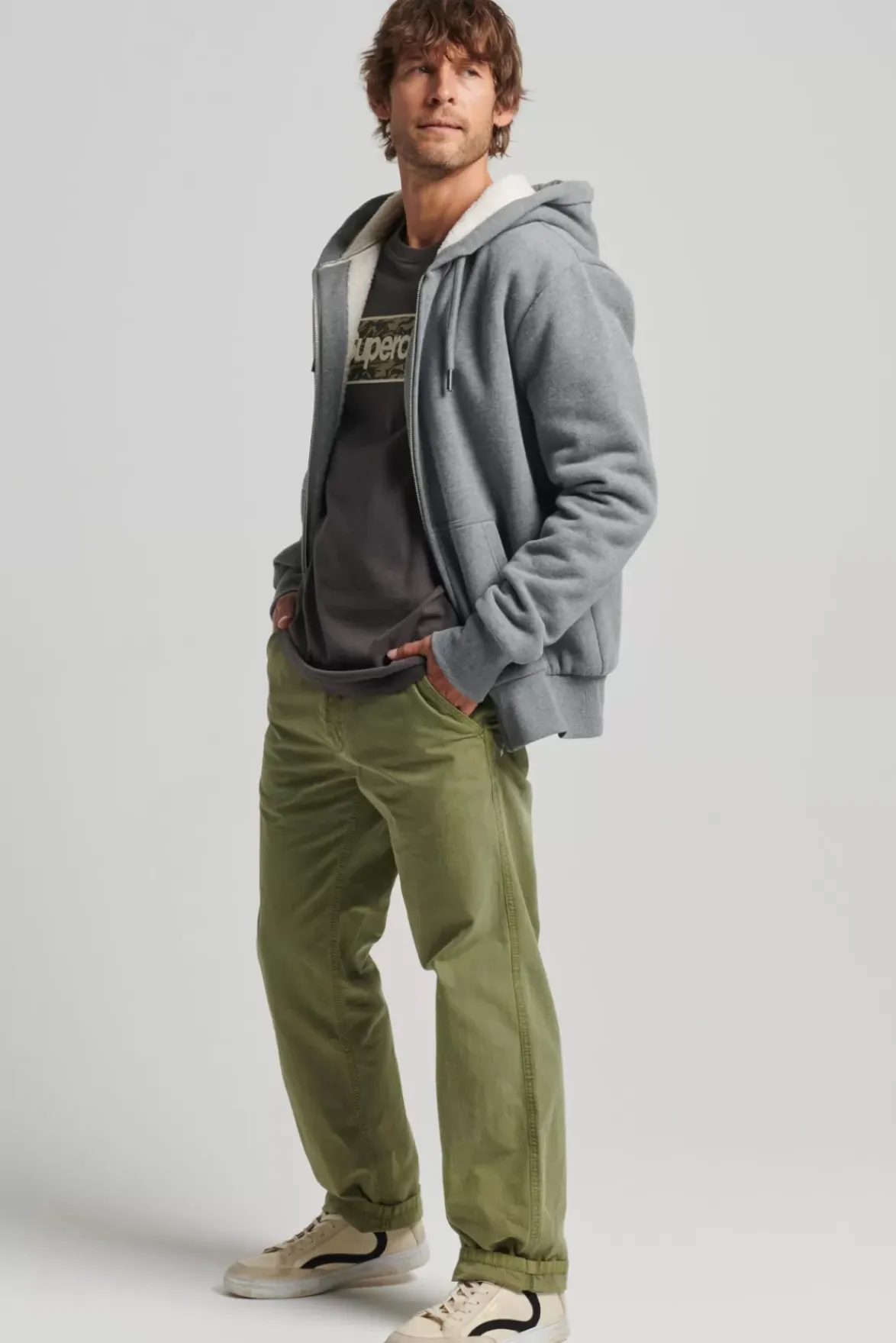 Superdry Borg Lined Zip Hood