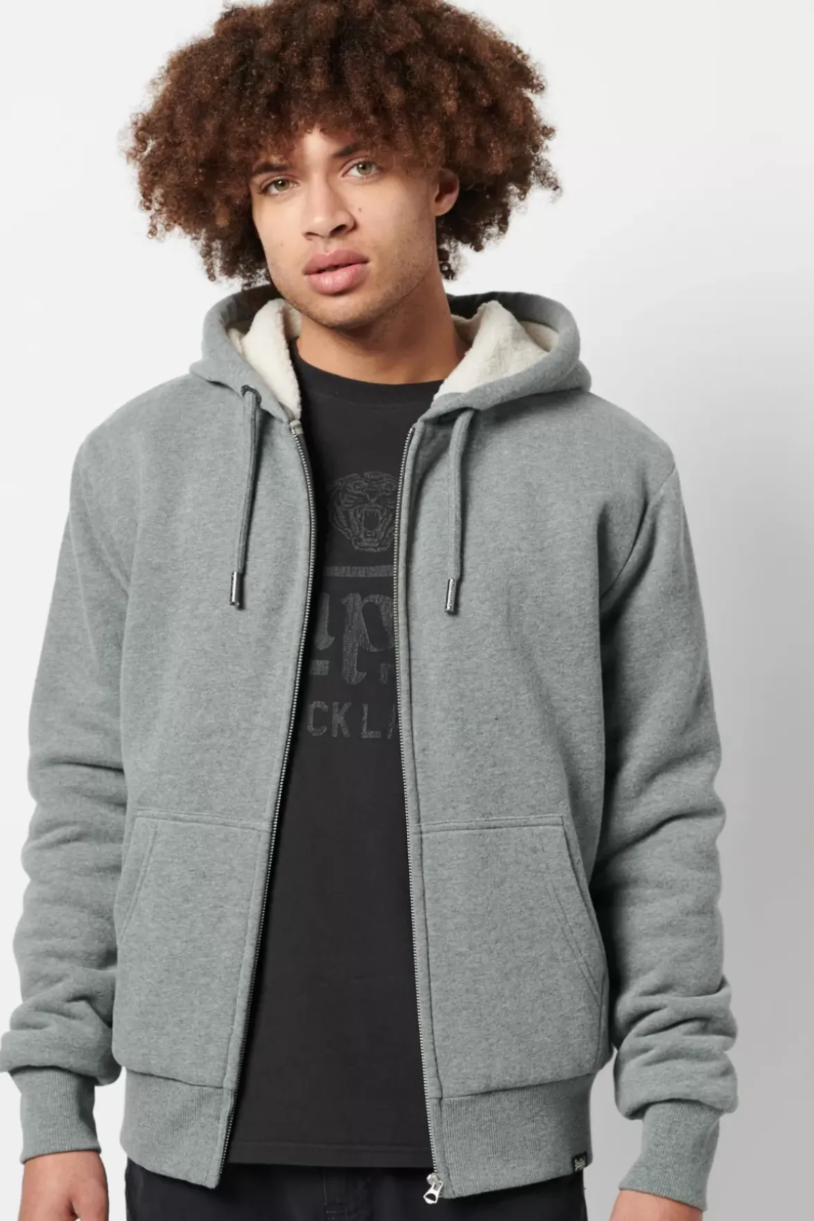 Superdry Borg Lined Zip Hood